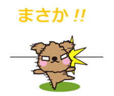 One day of Toy Poodle's cue sticker #14880125