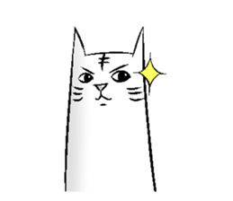 Cat of the long torso. sticker #14880150