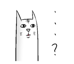 Cat of the long torso. sticker #14880175