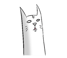 Cat of the long torso. sticker #14880184
