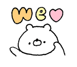 Friendly white bear8 sticker #14882537