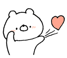 Friendly white bear8 sticker #14882538