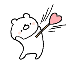 Friendly white bear8 sticker #14882572