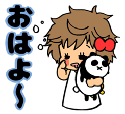 Happy!A girl with naturally curly hair! sticker #14882895