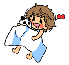 Happy!A girl with naturally curly hair! sticker #14882900