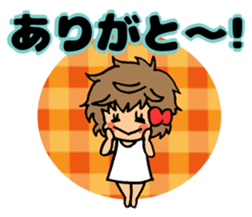 Happy!A girl with naturally curly hair! sticker #14882906