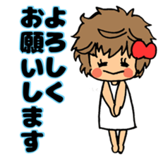 Happy!A girl with naturally curly hair! sticker #14882909