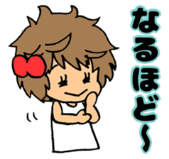 Happy!A girl with naturally curly hair! sticker #14882911