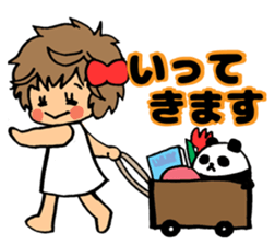 Happy!A girl with naturally curly hair! sticker #14882913