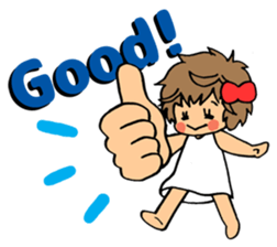 Happy!A girl with naturally curly hair! sticker #14882918