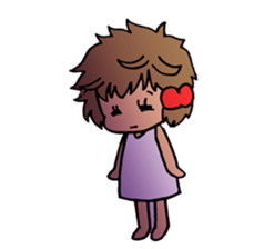 Happy!A girl with naturally curly hair! sticker #14882929