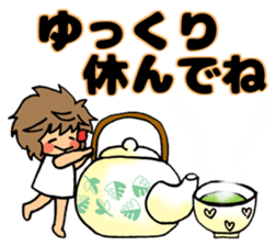 Happy!A girl with naturally curly hair! sticker #14882931