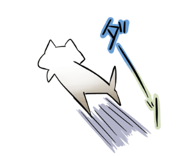 White nyanko Sticker sticker #14884715