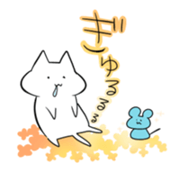 White nyanko Sticker sticker #14884727