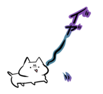 White nyanko Sticker sticker #14884731