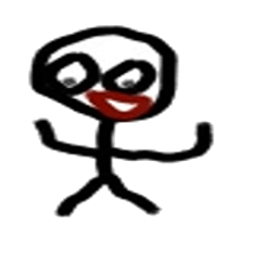 Handwriting Stickman Sticker