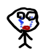 Handwriting Stickman Sticker sticker #14885470