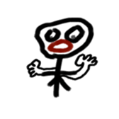 Handwriting Stickman Sticker sticker #14885473