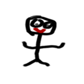 Handwriting Stickman Sticker sticker #14885478