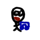 Handwriting Stickman Sticker sticker #14885482