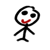 Handwriting Stickman Sticker sticker #14885485