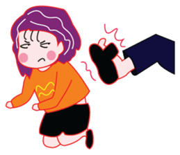 Cute Purple Hair sticker #14887046