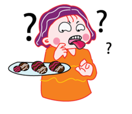 Cute Purple Hair sticker #14887048