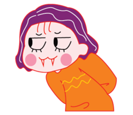 Cute Purple Hair sticker #14887049