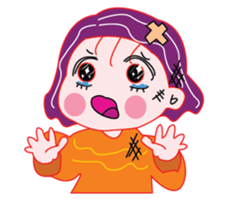 Cute Purple Hair sticker #14887050
