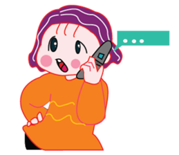 Cute Purple Hair sticker #14887051