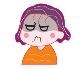 Cute Purple Hair sticker #14887053