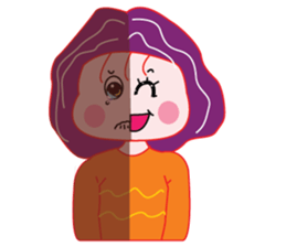 Cute Purple Hair sticker #14887055