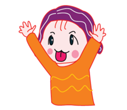 Cute Purple Hair sticker #14887056