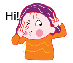 Cute Purple Hair sticker #14887057