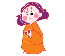 Cute Purple Hair sticker #14887058