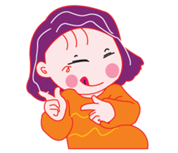 Cute Purple Hair sticker #14887059