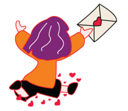 Cute Purple Hair sticker #14887062