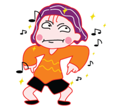 Cute Purple Hair sticker #14887064