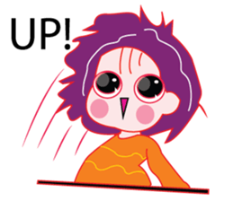 Cute Purple Hair sticker #14887065