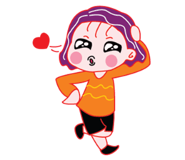 Cute Purple Hair sticker #14887066