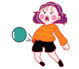 Cute Purple Hair sticker #14887067