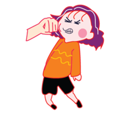 Cute Purple Hair sticker #14887069