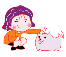 Cute Purple Hair sticker #14887071
