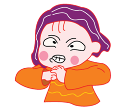 Cute Purple Hair sticker #14887072