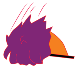 Cute Purple Hair sticker #14887073