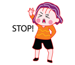 Cute Purple Hair sticker #14887074