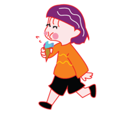 Cute Purple Hair sticker #14887075