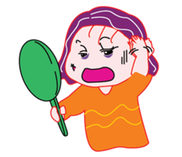 Cute Purple Hair sticker #14887076