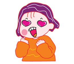 Cute Purple Hair sticker #14887077