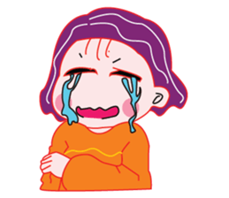 Cute Purple Hair sticker #14887078